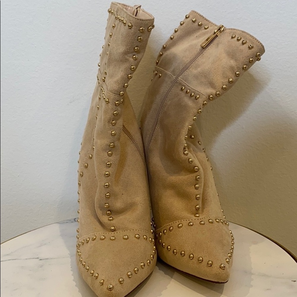Tan Suede Booties - Picture 2 of 5